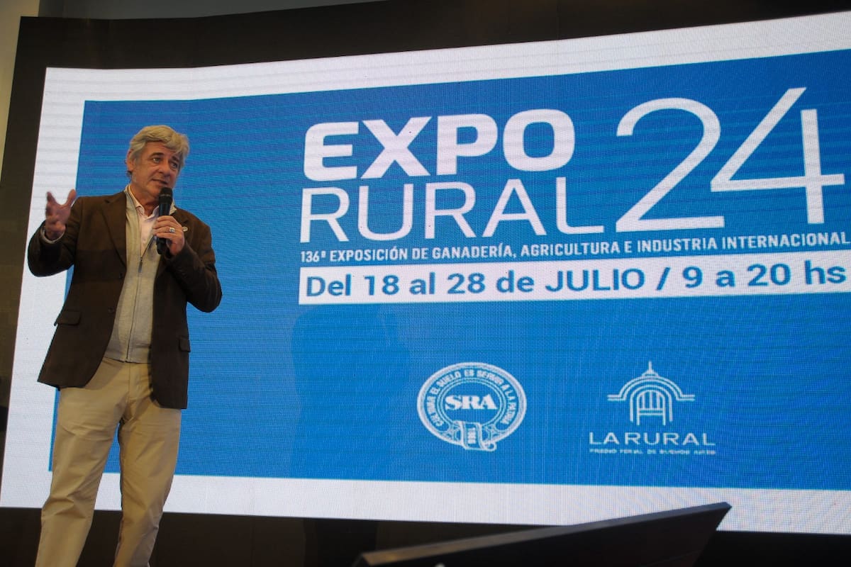 Nicolás Pino, presidente de la Rural, en la presentación de la próxima Exposición Rural de Palermo, que se hará del 18 al 28 del actual
