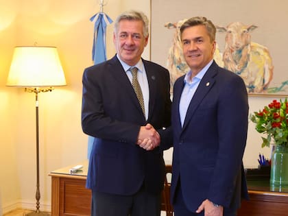Nicolás Pino, presidente de la Rural, y Leandro Zdero, gobernador de Chaco