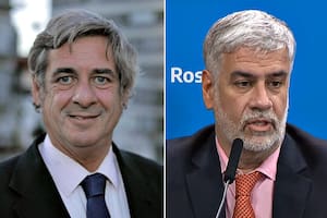 Nicolás Pino, presidente de la Rural, y Roberto Feletti, secretario de Comercio Interior