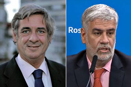 Nicolás Pino, presidente de la Rural, y Roberto Feletti, secretario de Comercio Interior
