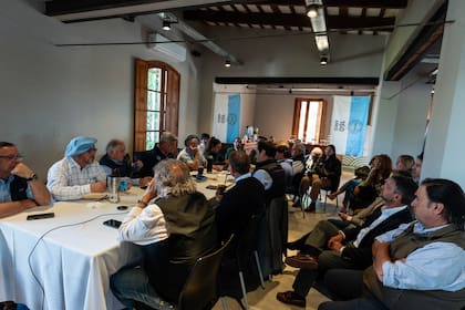 Nicolás Pino, presidente de la Sociedad Rural Argentina, durante el encuentro realizado en Gualeguaychú