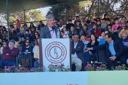 Nicolás Pino, presidente de la Sociedad Rural Argentina (SRA), en la Expo Rural Salta 2022