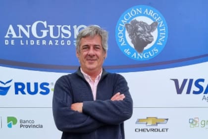 Nicolás Pino, presidente de la Sociedad Rural Argentina (SRA) durante la 43° Nacional Angus de Primavera y la 22° Exposición del Ternero Angus, en Olavarría