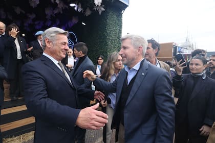 Nicolás Pino, presidente de la SRA y Rogelio Frigerio, gobernador de Entre Ríos