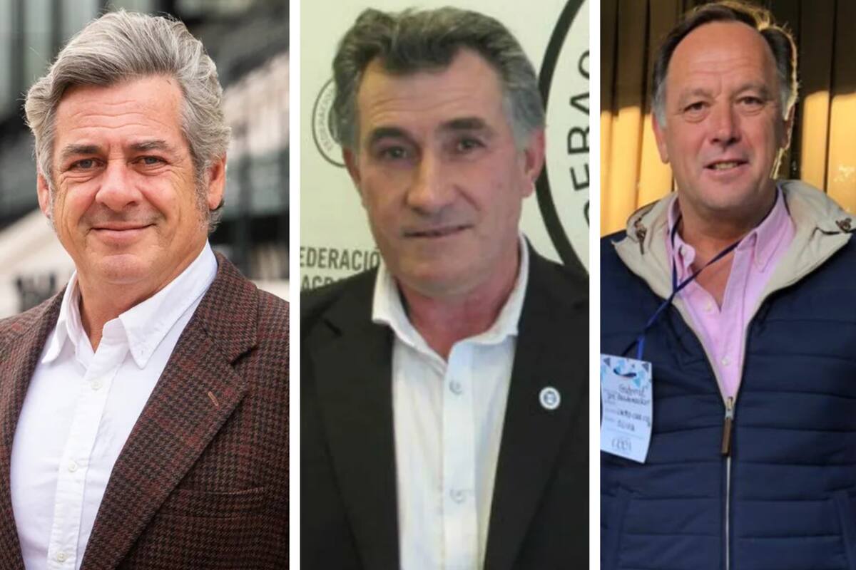 Nicolás Pino (SRA), Carlos Achetoni (FAA) y Gabriel de Raedemaeker (CRA)