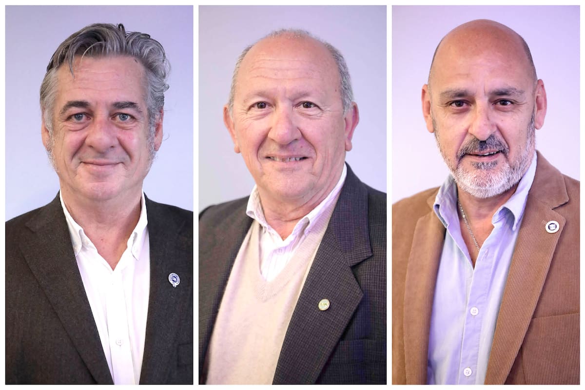 Nicolás Pino (SRA), Carlos Castagnani (CRA) y Elvio Guía (FAA)