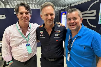 Nicolás Posse, Christian Horner y Norberto Fontana en San Pablo