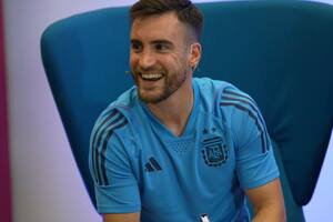 Nicolás Tagliafico estuvo presente en el AFA Estudio y vivió una agradable entrevista junto a Lautaro Martínez