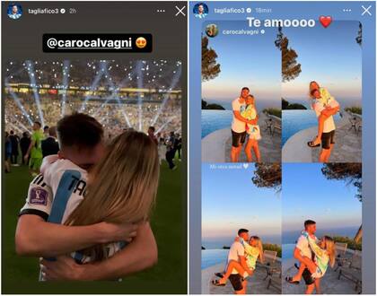 Nicolás Tagliafico y su esposa Carolina Calvagni, celebraron San Valentín (Foto: Instagram)