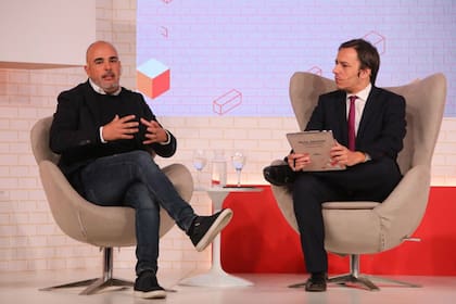 Tejerina, en diálogo con José Del Rio, secretario general de Redacción de LA NACION