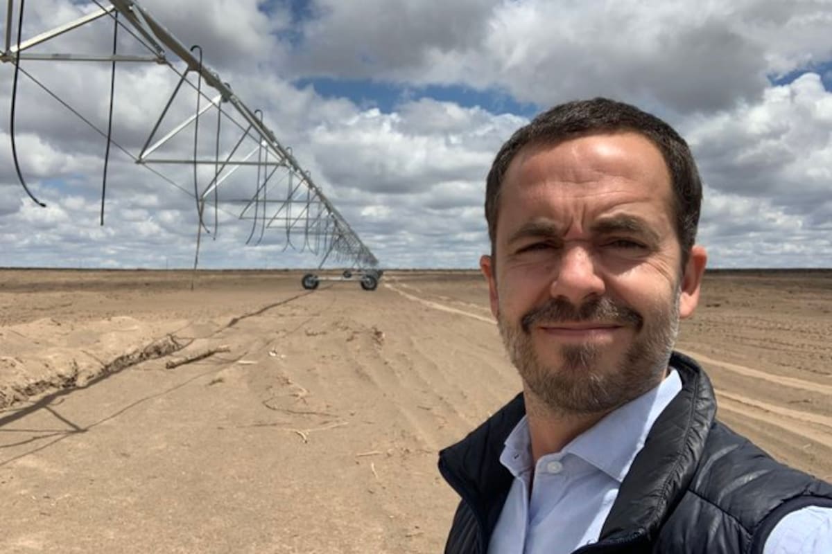 Nicolás Viramonte en una zona que se pondrá en producción