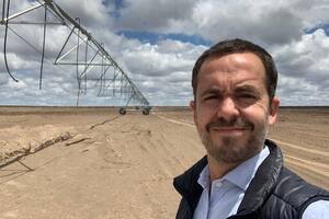 Nicolás Viramonte en una zona que se pondrá en producción