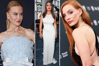 Los looks de Nicole Kidman, Salma Hayek y Jessica Chastain, tres figuras que derrochan glamour y estilo