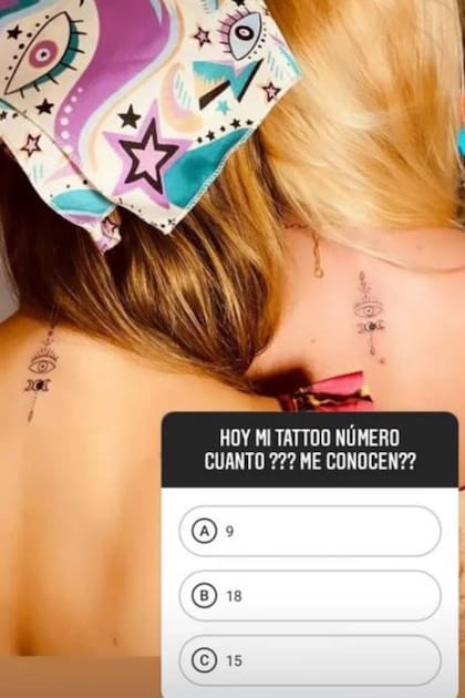 Nicole Neumann preguntó a sus seguidores si sabían qué cantidad de tatuajes tiene en su cuerpo