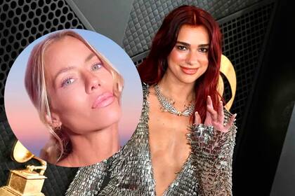 Nicole Neumann reaccionó al espectacular collar que lució Dua Lipa en los Grammy