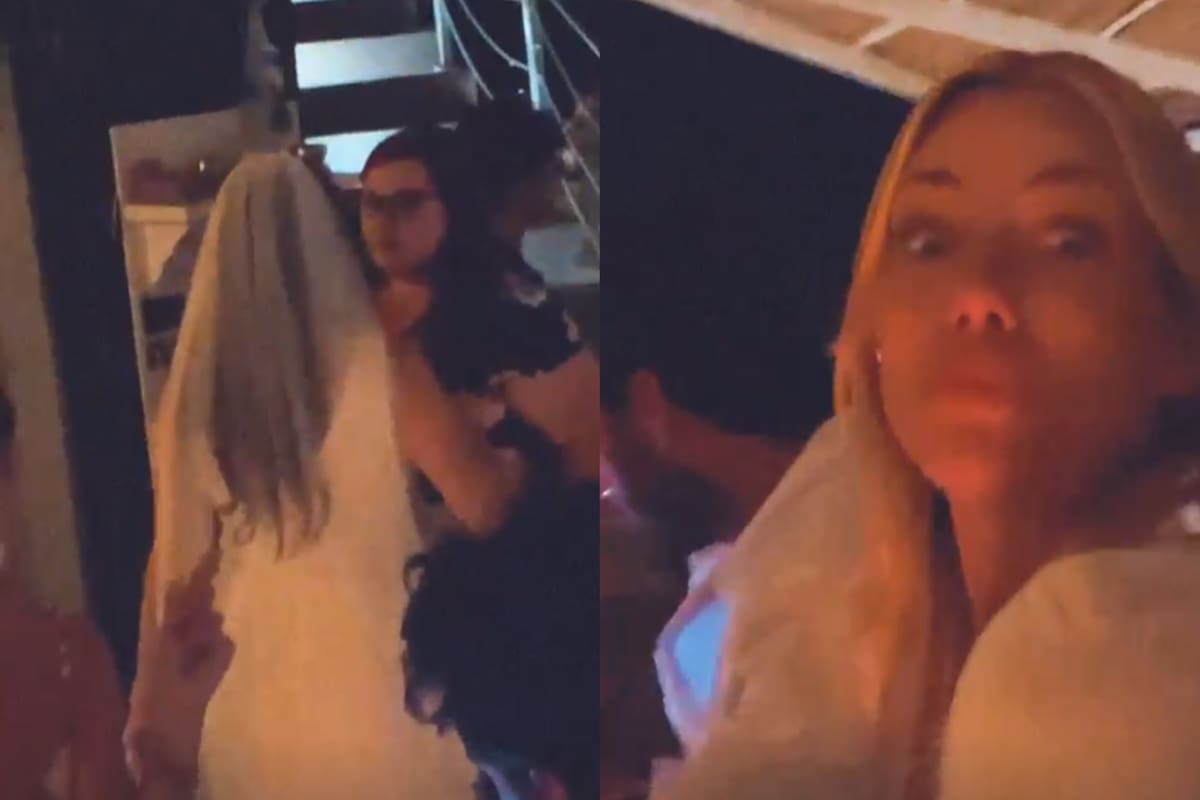 Nicole Neumann salió a cenar con su novio Manuel Urcera en Italia y terminó en el casamiento de una desconocida