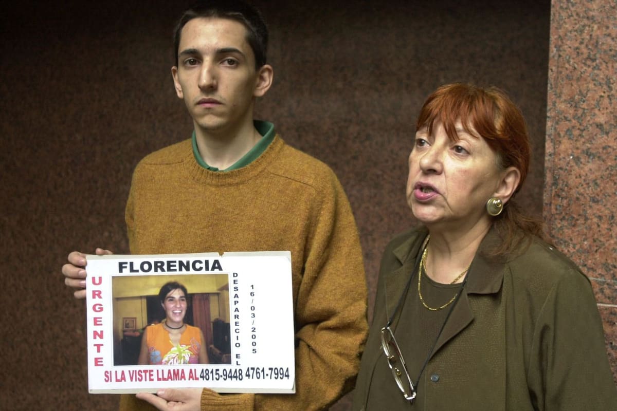 Nidia Aguilera y su hijo Pedro Pennacchi mantienen la búsqueda de Florencia