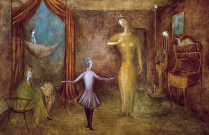 Night Nursery Everything (detalle), Leonora Carrington, 1947. Exhibida en México moderno. Vanguardia y revolución, hasta el 19 de febrero en el Malba