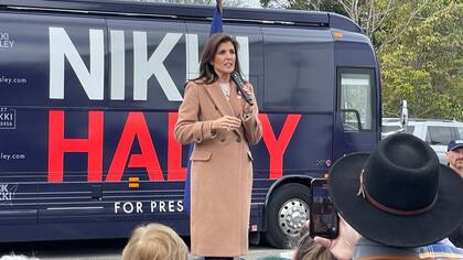 Nikki Haley asiste a un mitin en Carolina del Sur, el 19 de febrero de 2024