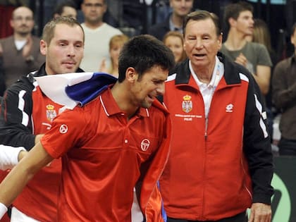 Nikola Pilic fue parte del equipo serbio que ganó la Copa Davis en 2010, con Novak Djokovic como máxima referencia