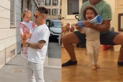 Nina, hija de Lautaro Martínez, bailó al ritmo de un cántico argentino
