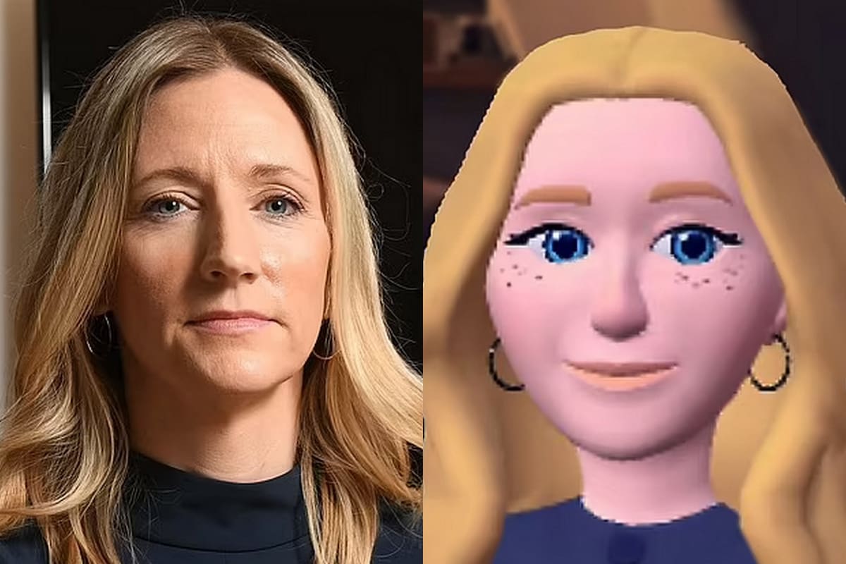 Nina Patel y su avatar en Horizon Venues, donde fue atacada por un grupo de participantes en el metaverso de Facebook