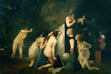 Ninfxs, de Adriana Minoliti, una de las obras ganadoras del Premio Nacional de Pintura Banco Central exhibidas en el CCK