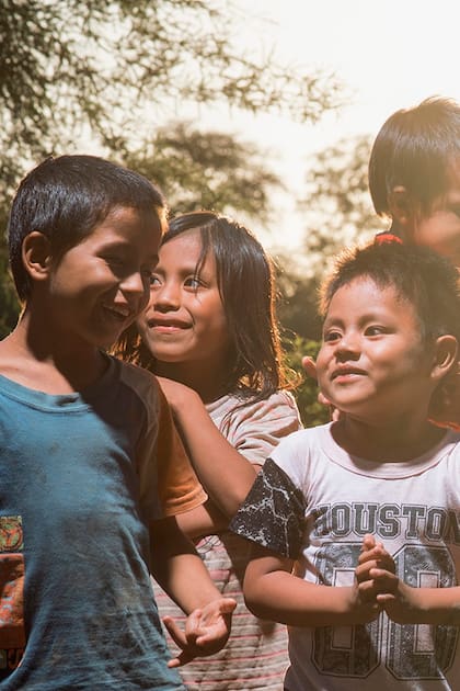 Niños en la comunidad wichi de Pluma de Pato