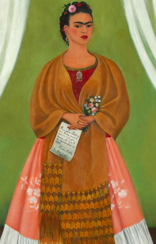Autorretrato dedicado a León Trotsky (detalle)