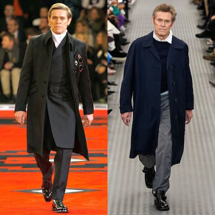 No es la primera vez que Willem Dafoe desfila para la reconocida marca italiana