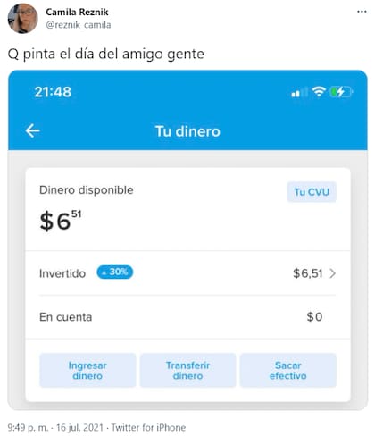 No faltaron los memes sobre la difícil situación económica del país durante el Día del Amigo.