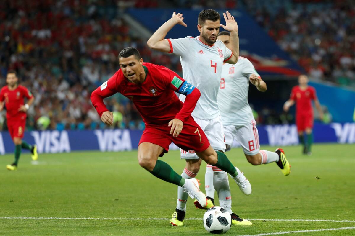 No hubo falta de Nacho a Cristiano Ronaldo en el penal que derivó en el 1-0 para Portugal