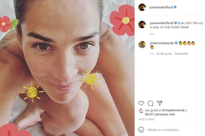 "No más hotel": Juana Viale contó que su aislamiento preventivo llegó a su fin