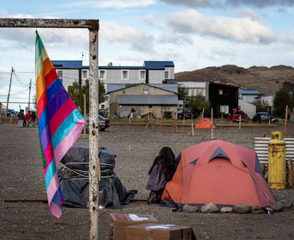 El predio tomado de El Chaltén