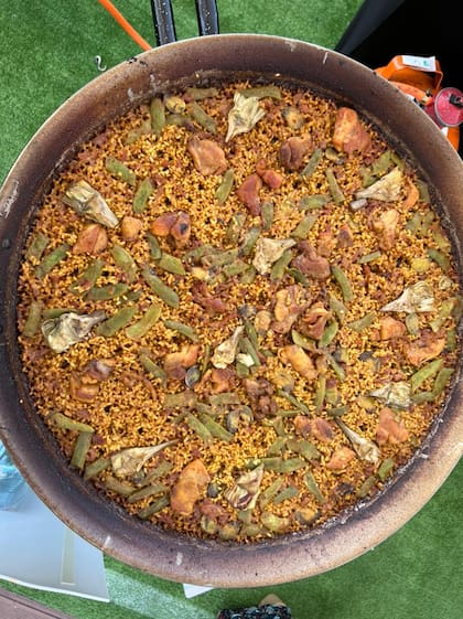 No todo en la paella es pescado o marisco: la que le valió a Juan Kittlein el puesto de subcampeón llevaba pollo, conejo y pato