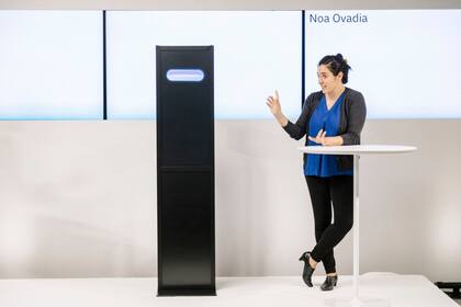 Noa Ovadia mientras debatía con la computadora de IBM