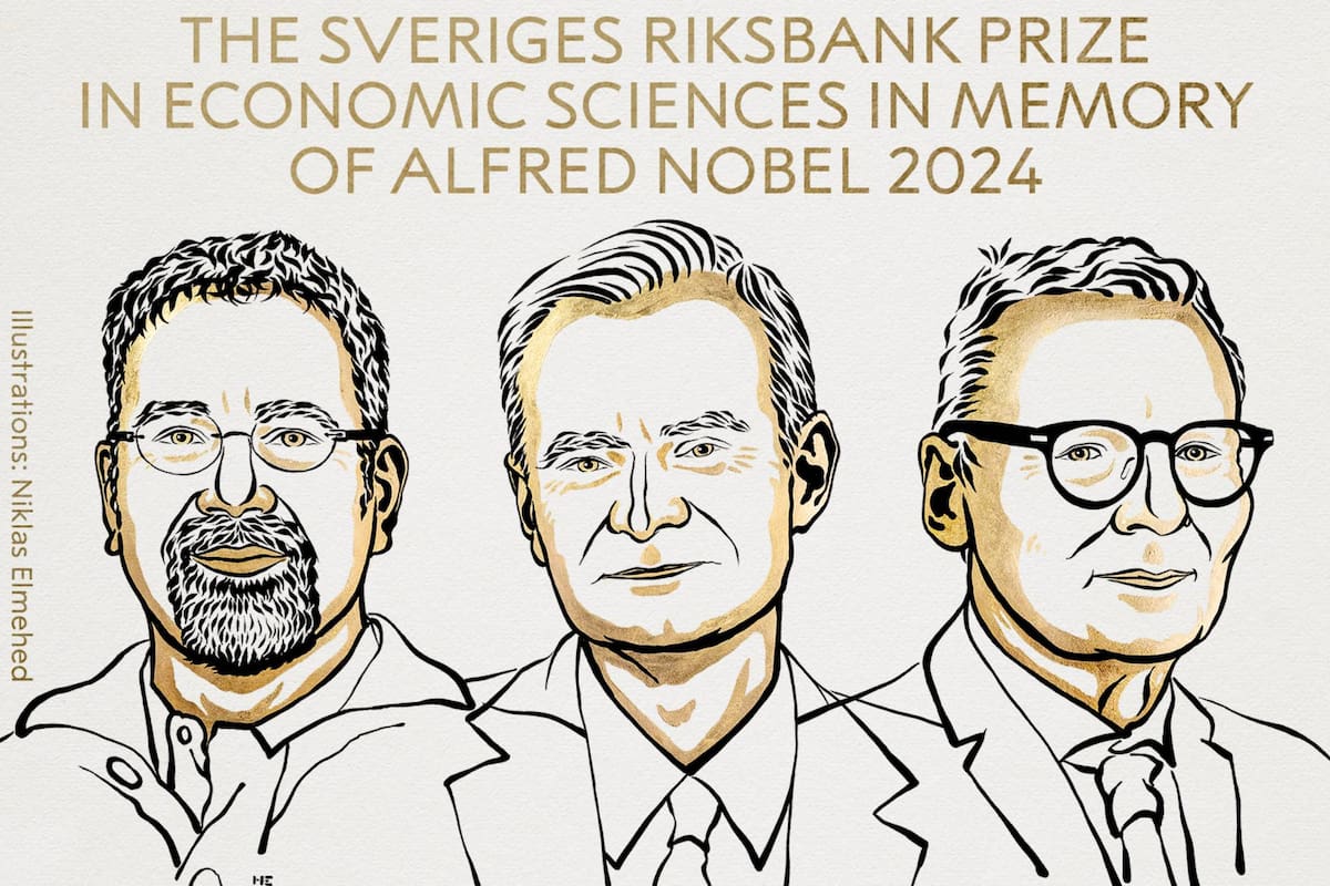 Nobel de Economía: Daron Acemoglu, Simon Johnson y James Robinson fueron premiados “por sus estudios sobre cómo se forman las instituciones y cómo afectan a la prosperidad”