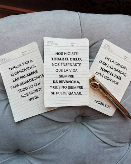 Noblex eligió el mismo formato de las cartas manuscritas de Messi para su despedida