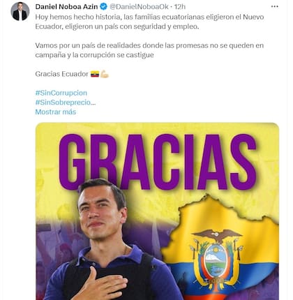 Noboa asegura que "hicieron historia"