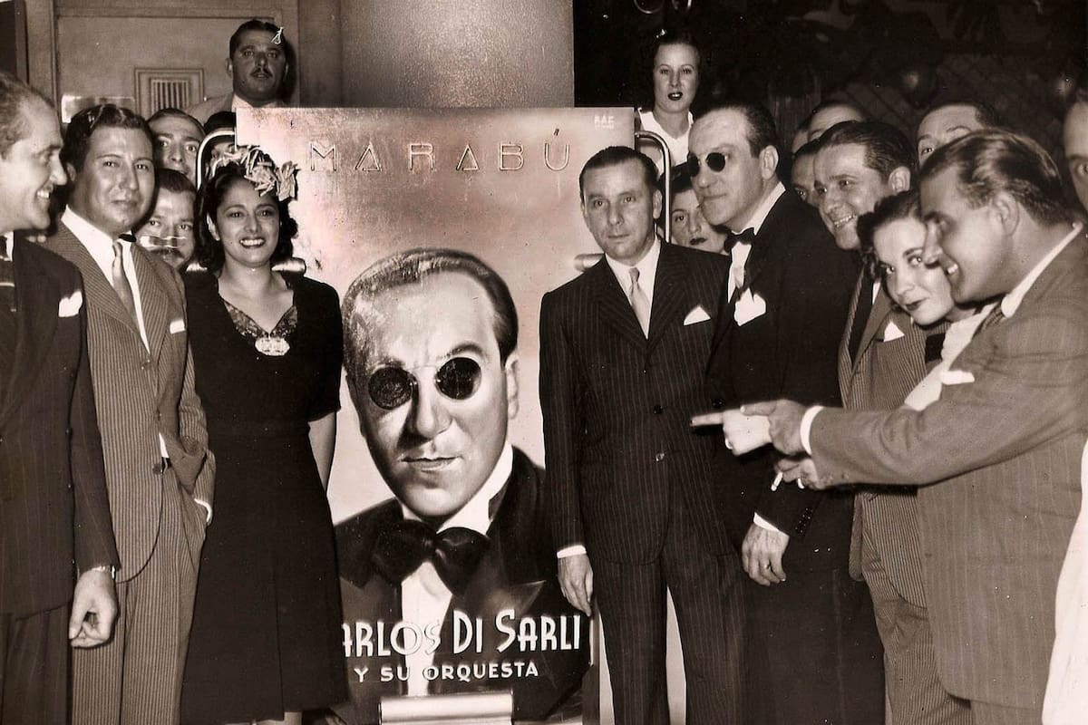 Noches de gala en el Marabú, en la década del cuarenta, cuando tocaba la orquesta de Carlos Di Sarli
