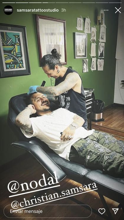 Nodal acude a Costa Rica a taparse un tatuaje de Belinda