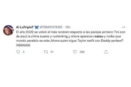 Nodal y Cazzu fueron comparados con Tini y la China Juárez