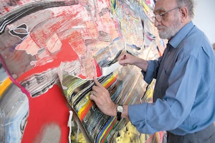 Noé trabajando para el envío de la 53ª Bienal de Venecia, en 2009