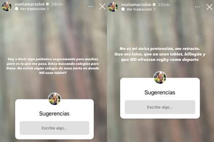 Noelia Marzol enumeró los requisitos que tiene para el colegio de su hijo Donatello (Foto: Instagram @noeliamarzolok)