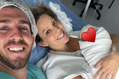 Noelia Marzol y Ramiro Arias el día que nació Alfonsina
