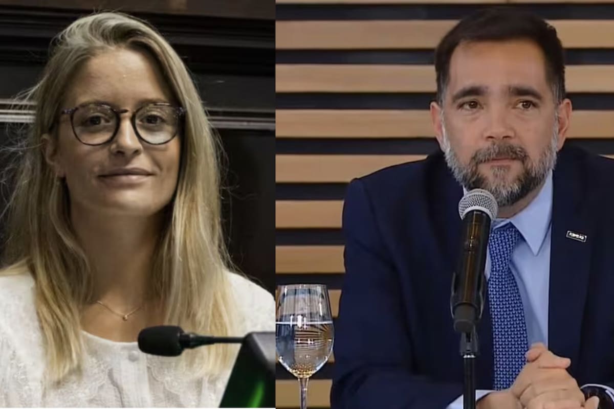 Noelia Ruiz, actual presidente del Orsna y Facundo Leal, expresidente del organismo