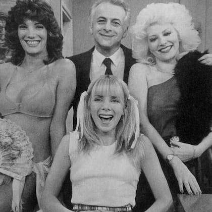 Noemi Alan, Adriana Brodsky, Gerardo Sofovich y Luisa Albinoni, en la época de oro de la TV argentina