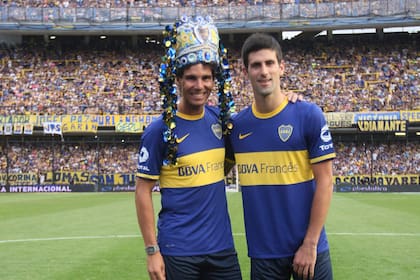 Nole y Rafa se divirtieron en la Bombonera