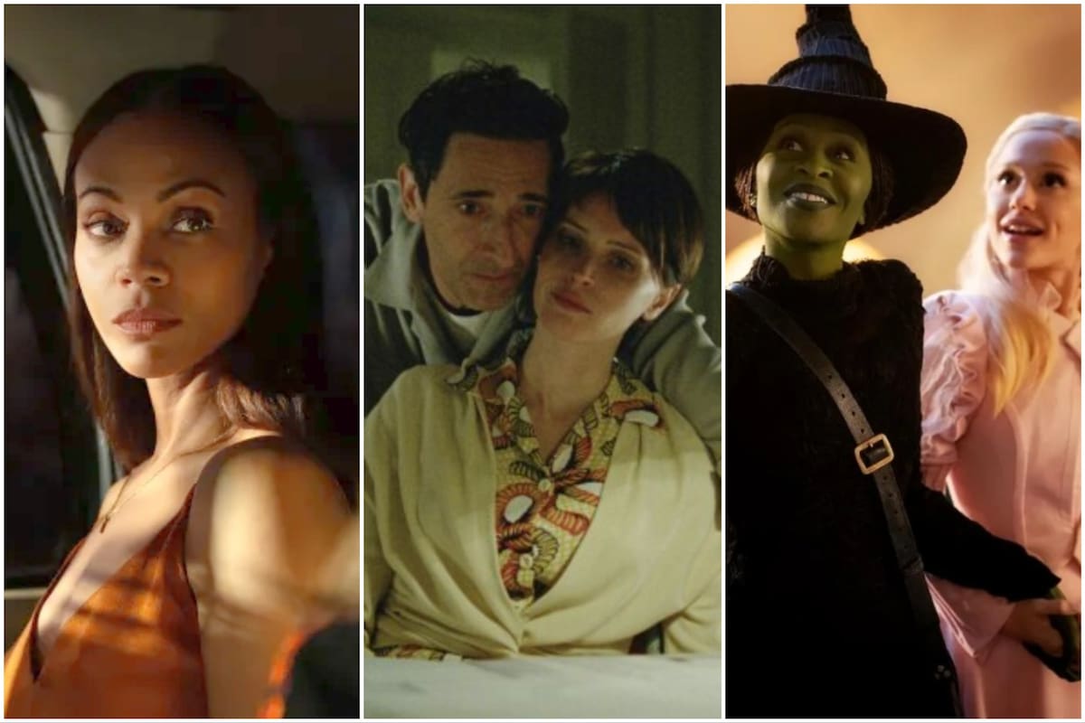 Nominados a los Oscar. Emilia Pérez (Zoe Saldaña), The Brutalist y Wicked (Archivo)