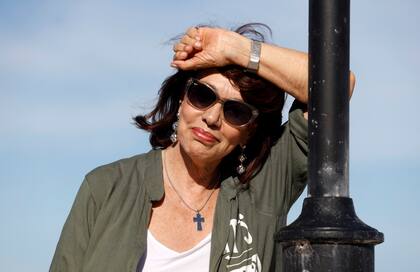 Nora Carpena en enero de este año en Mar del Plata